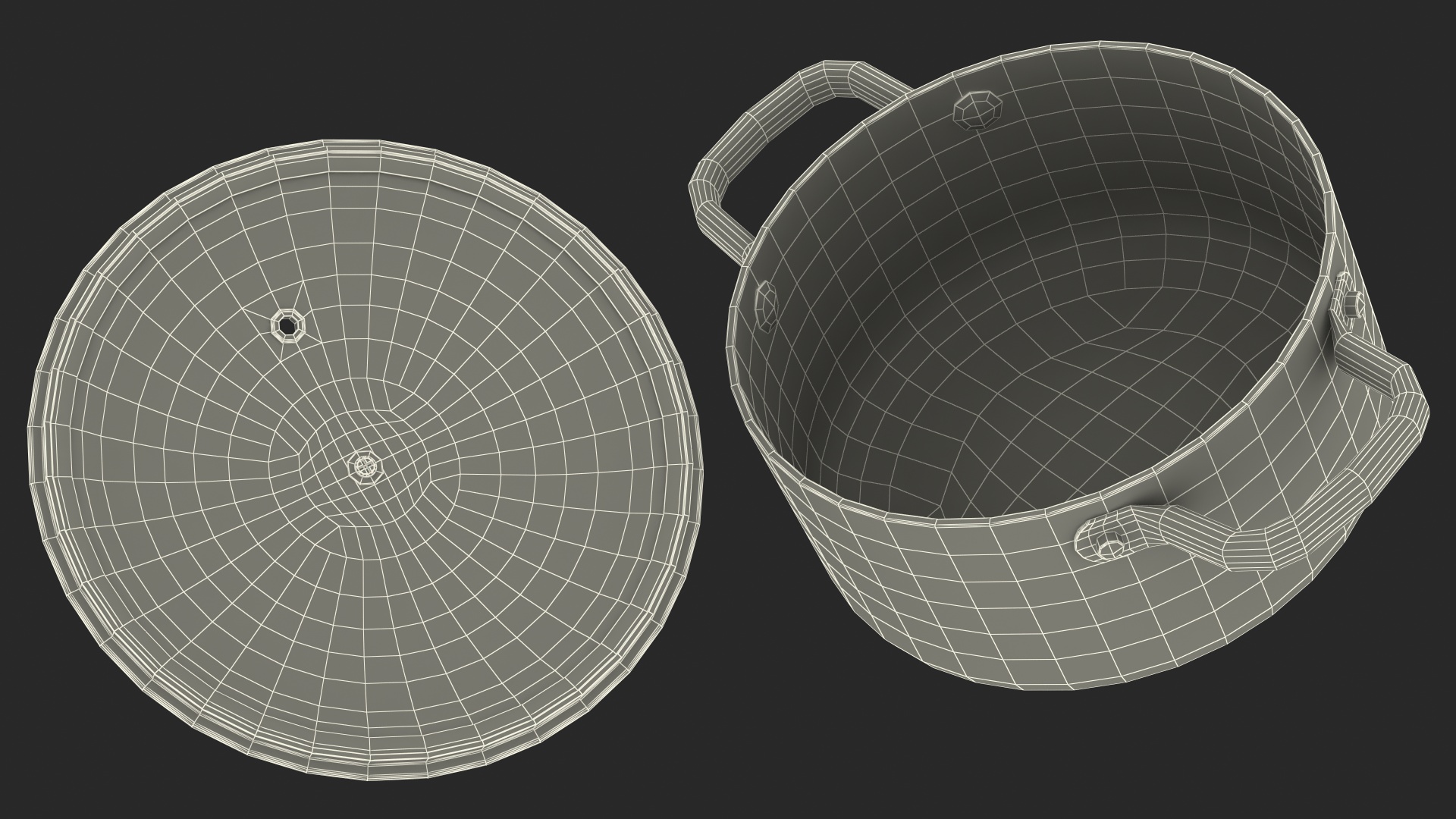 3D model Tower Cooking Pot with Lid Set