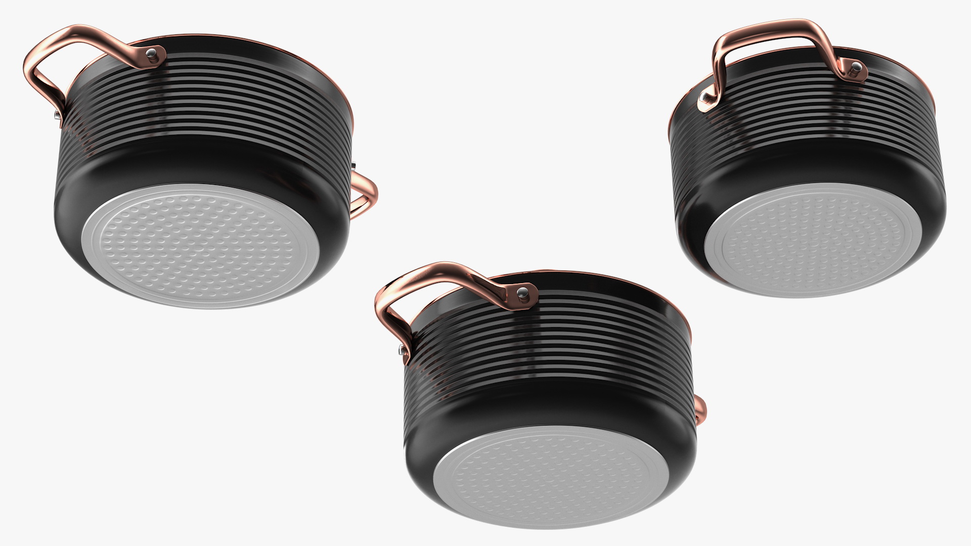 3D model Tower Cooking Pot with Lid Set
