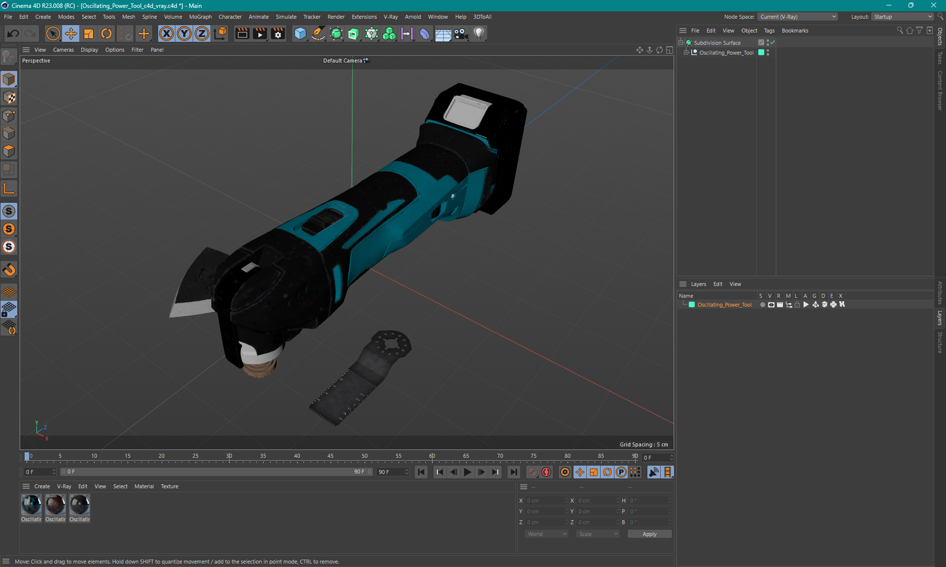 Oscillating Power Tool 3D