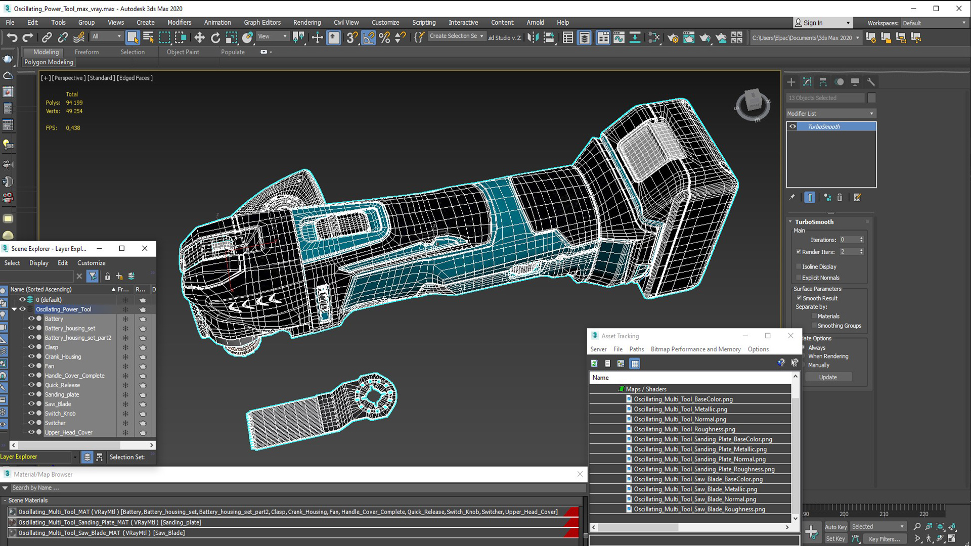 Oscillating Power Tool 3D