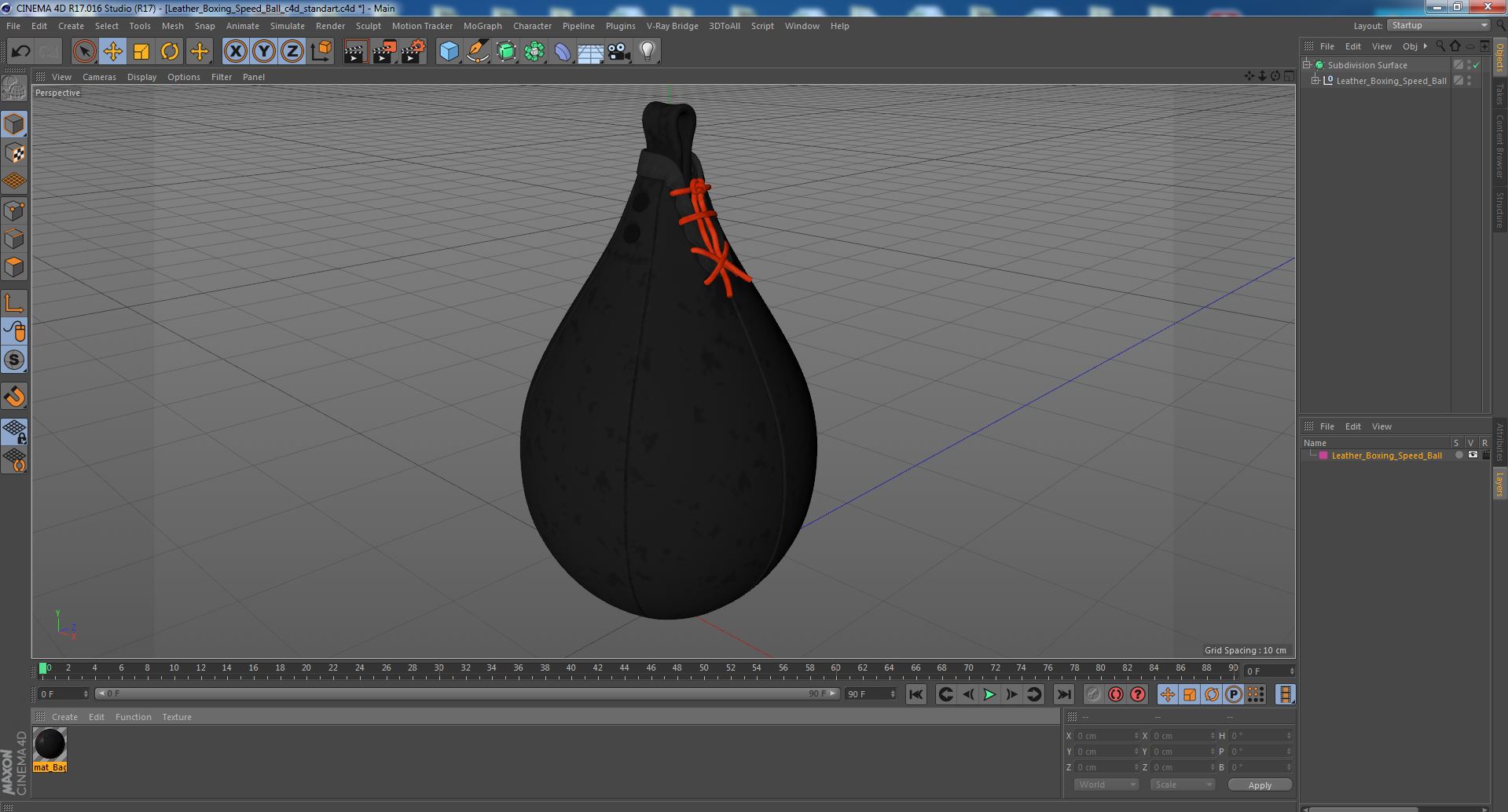 3D model Leather Boxing Speed Ball