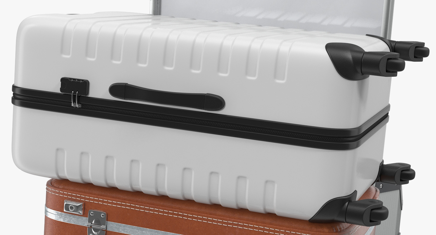 3D model Airport Trolley with Suitcases