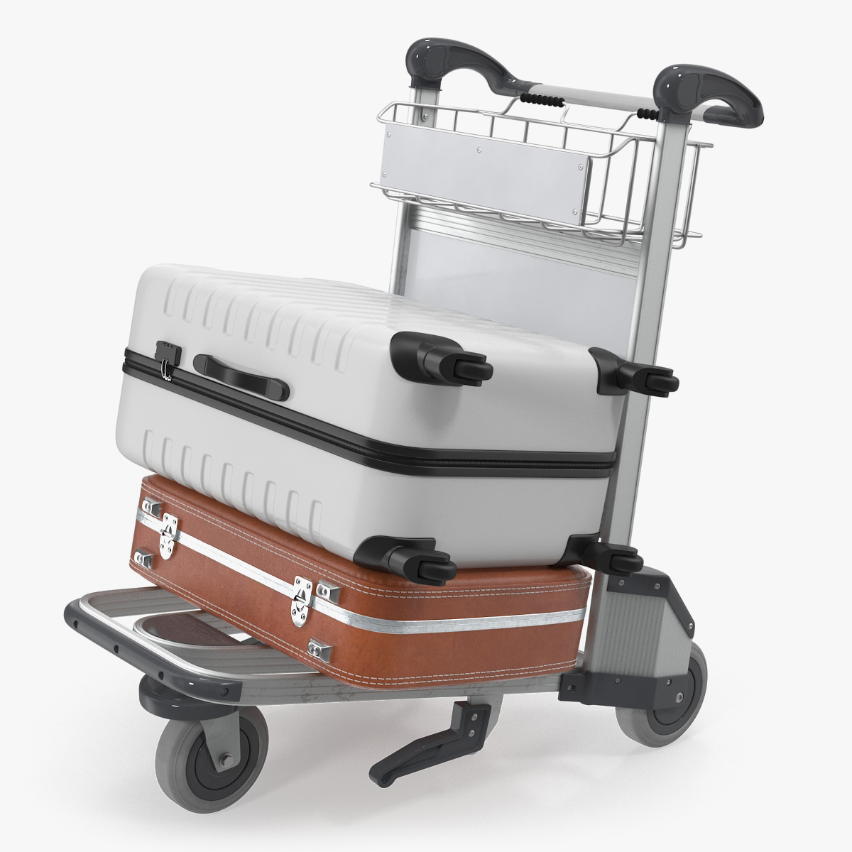 Airport Trolley with Suitcases