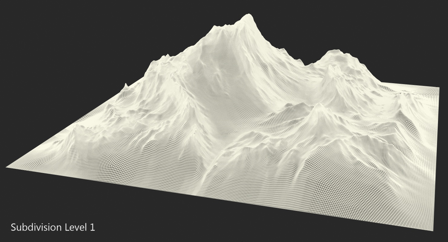 Sharp Mountain Snow Peak 3D model