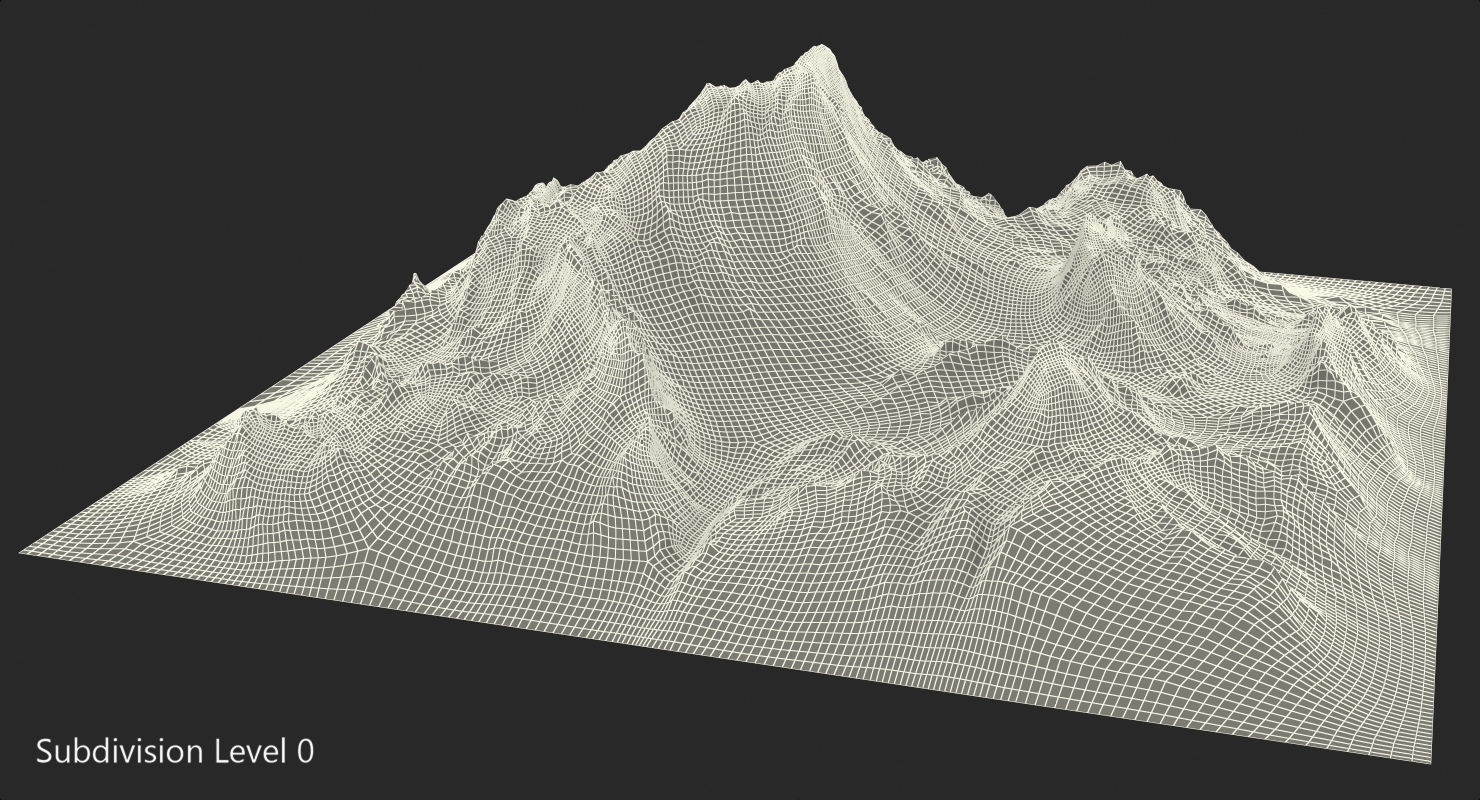 Sharp Mountain Snow Peak 3D model