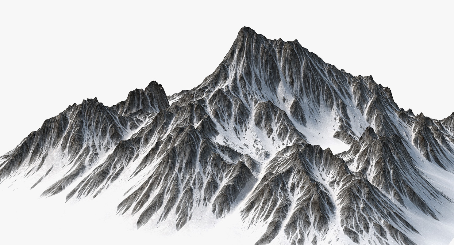 Sharp Mountain Snow Peak 3D model