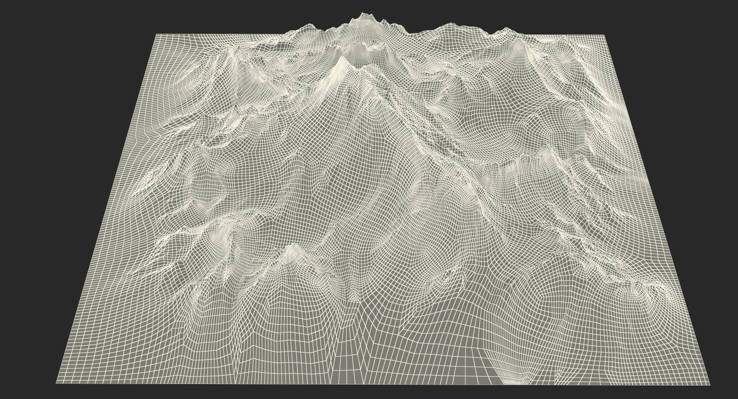 Sharp Mountain Snow Peak 3D model