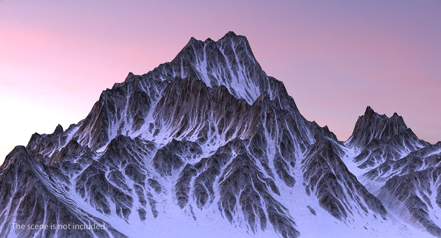 Sharp Mountain Snow Peak 3D model