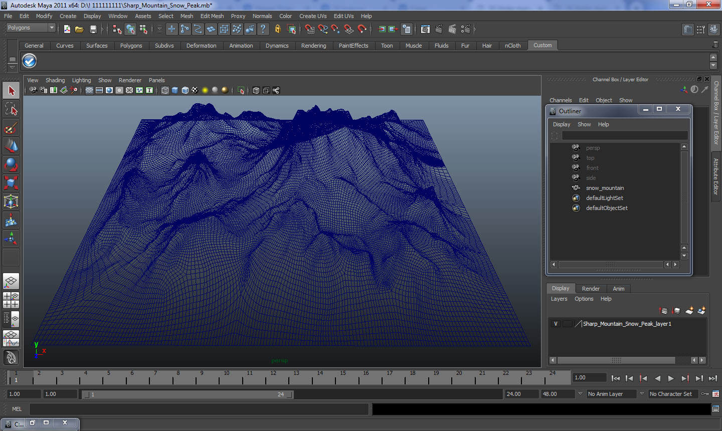 Sharp Mountain Snow Peak 3D model
