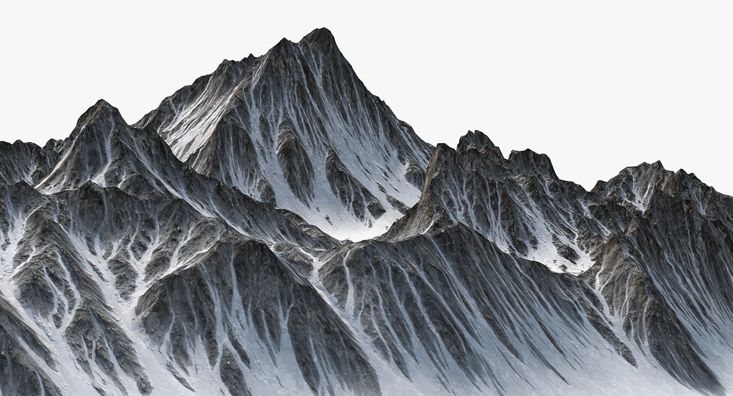 Sharp Mountain Snow Peak 3D model
