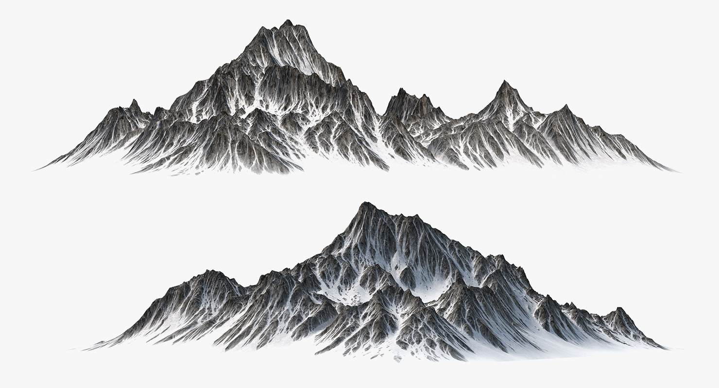 Sharp Mountain Snow Peak 3D model