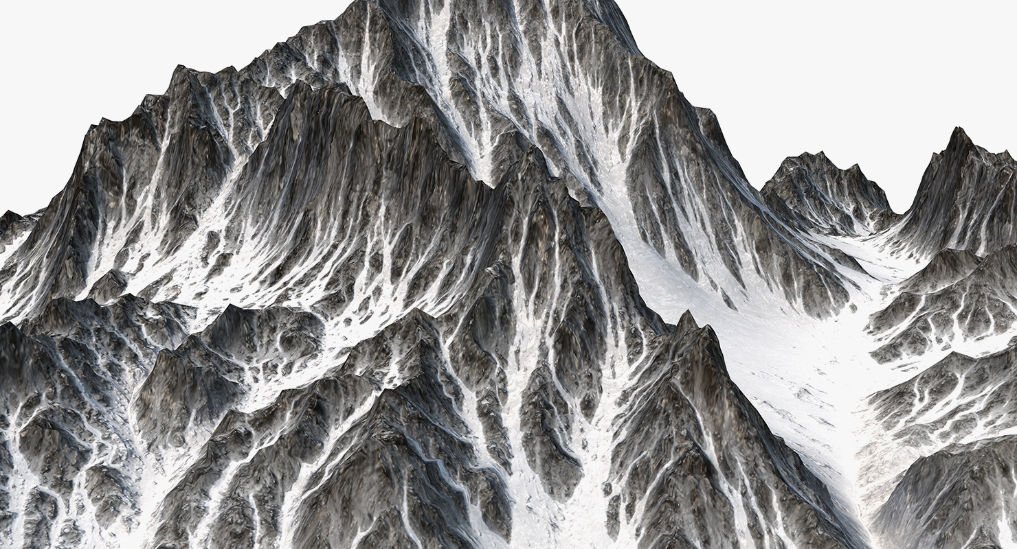 Sharp Mountain Snow Peak 3D model