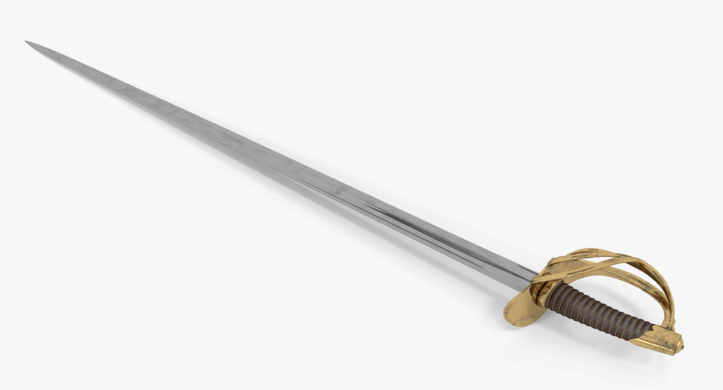 3D American Cavalry Officers Sword