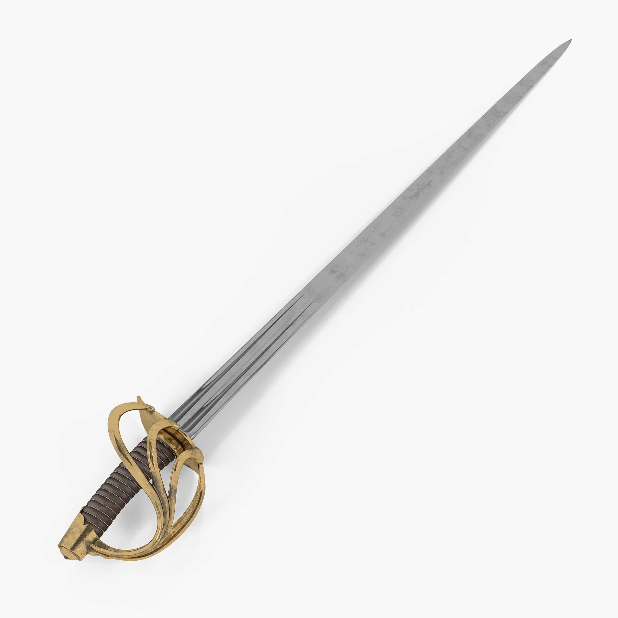 American Cavalry Officers Sword 3D Model