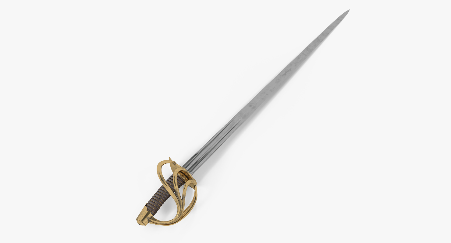 3D American Cavalry Officers Sword