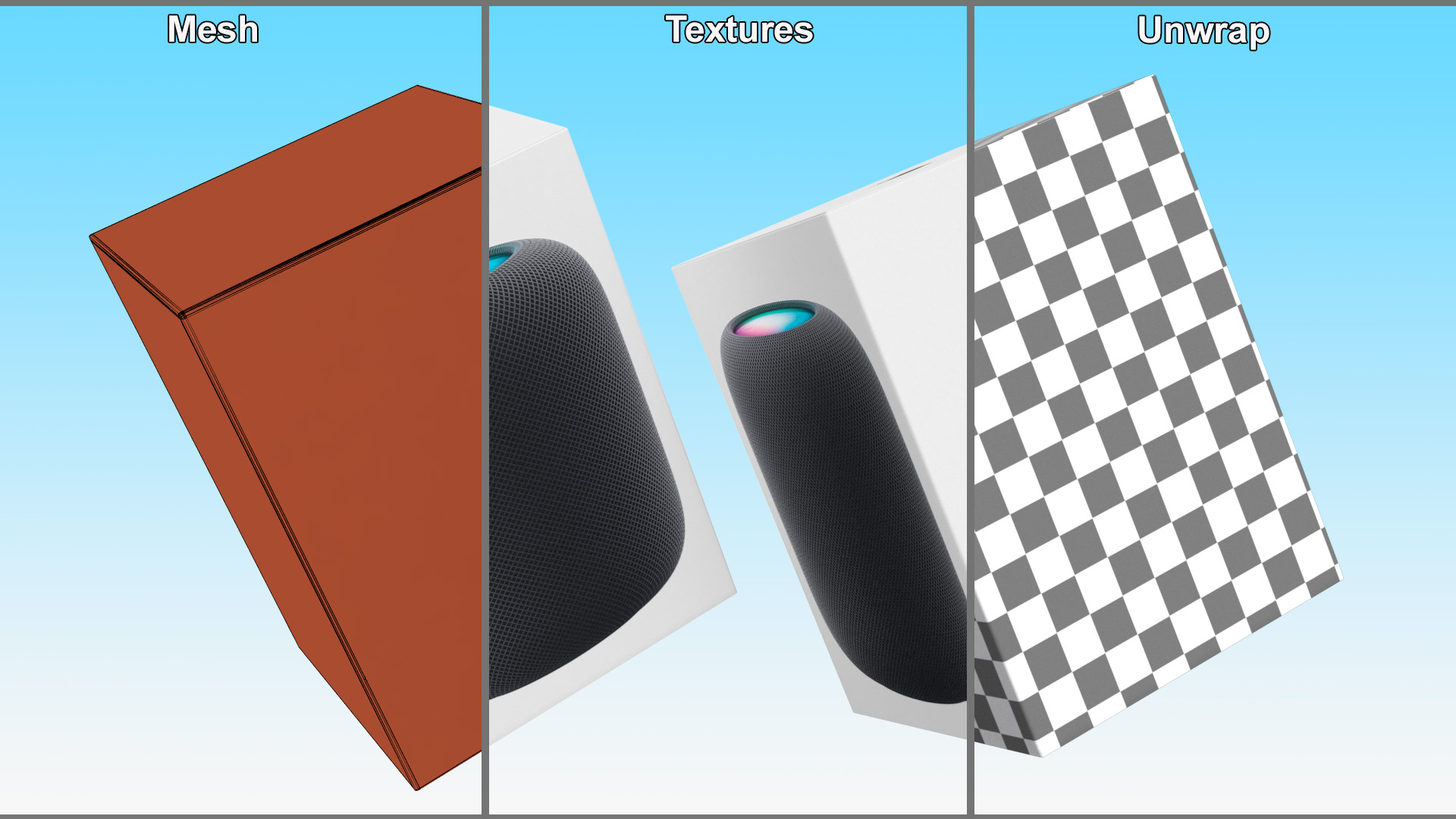 Apple HomePod Smart Speaker Packaging 3D