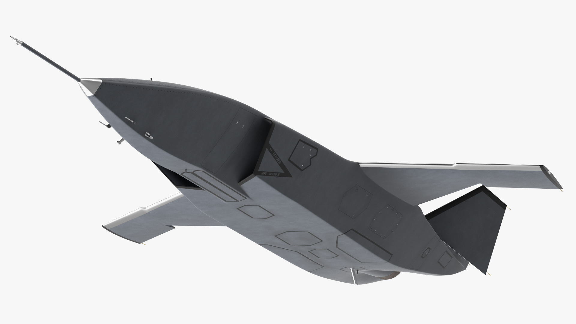 3D Stealth Multirole Unmanned Aerial Vehicle Rigged model