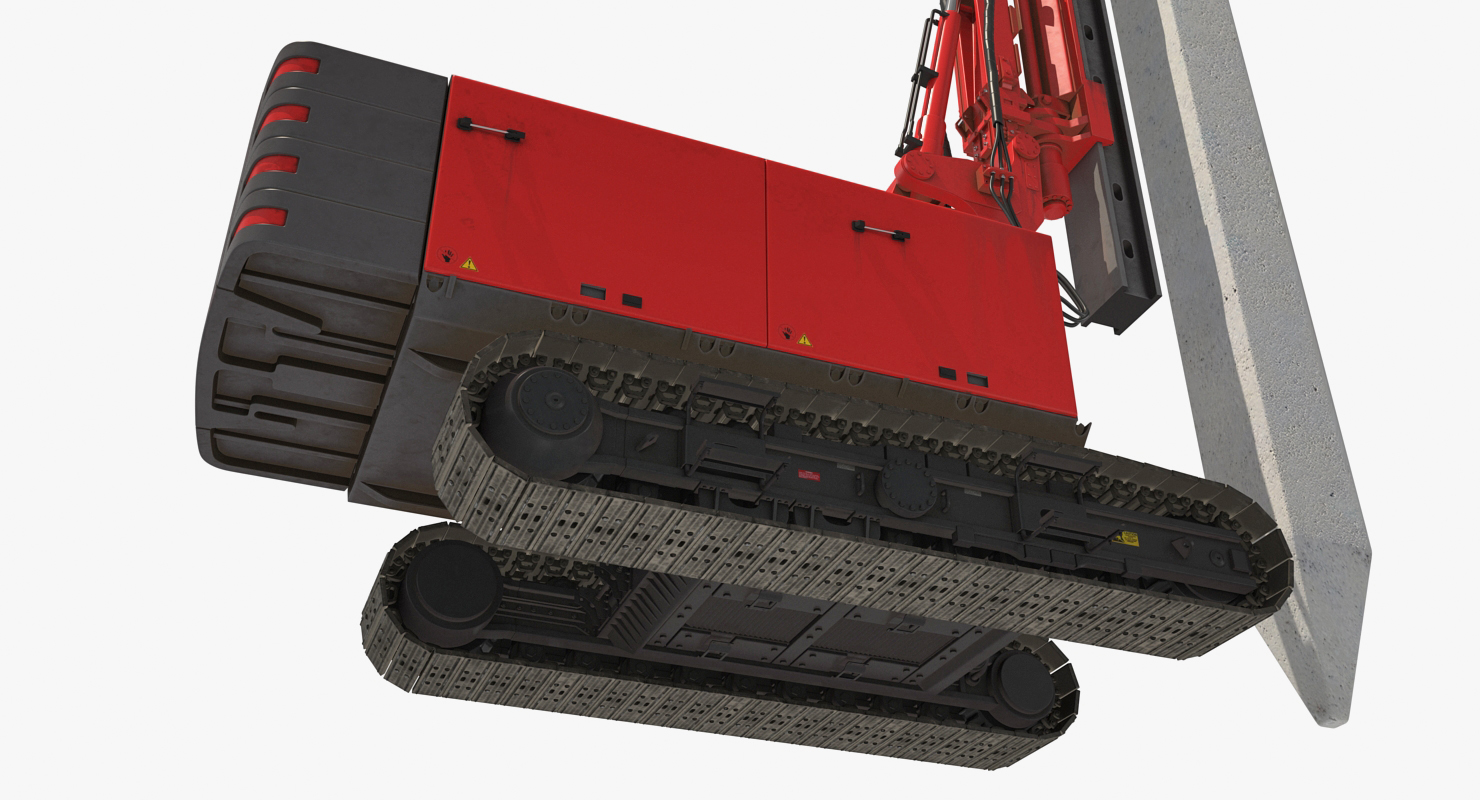 Hydraulics Pile Driver Generic Working Position 3D
