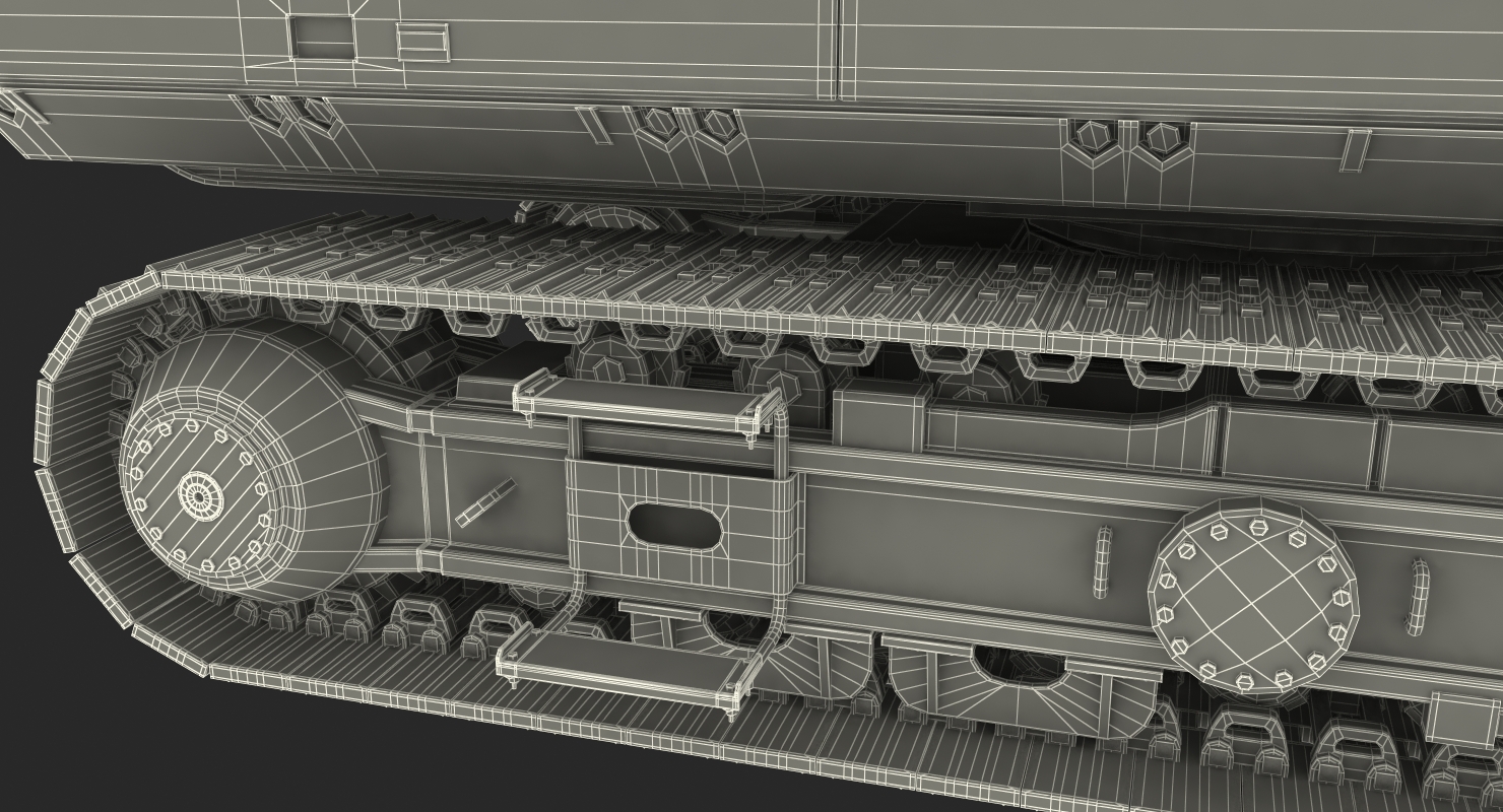 Hydraulics Pile Driver Generic Working Position 3D