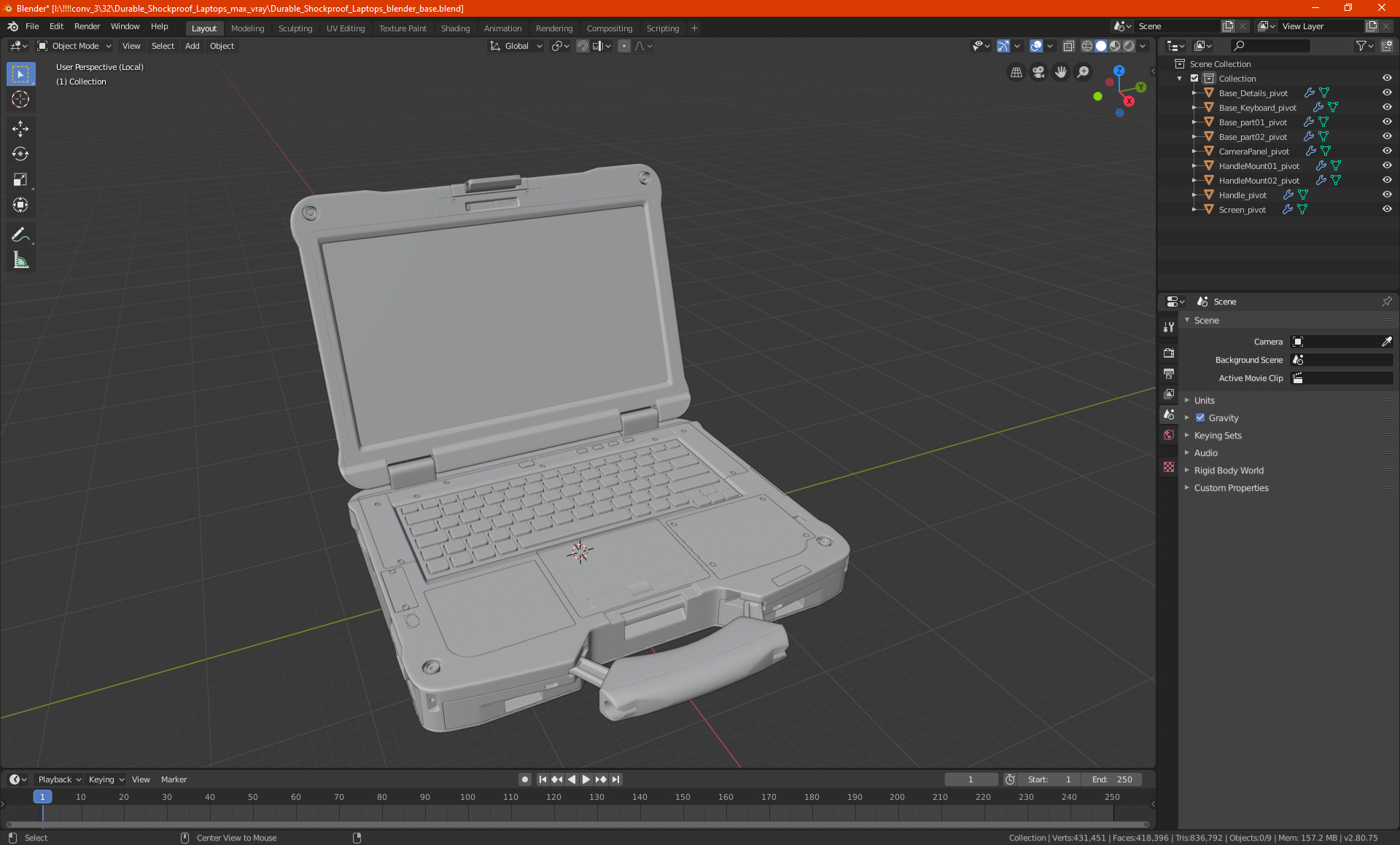 3D Durable Shockproof Laptops