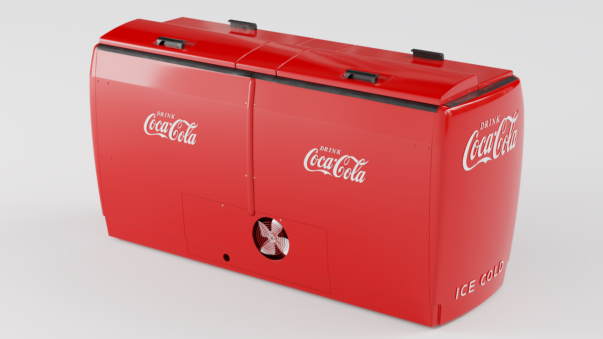 3D Double Cooler Coca Cola model