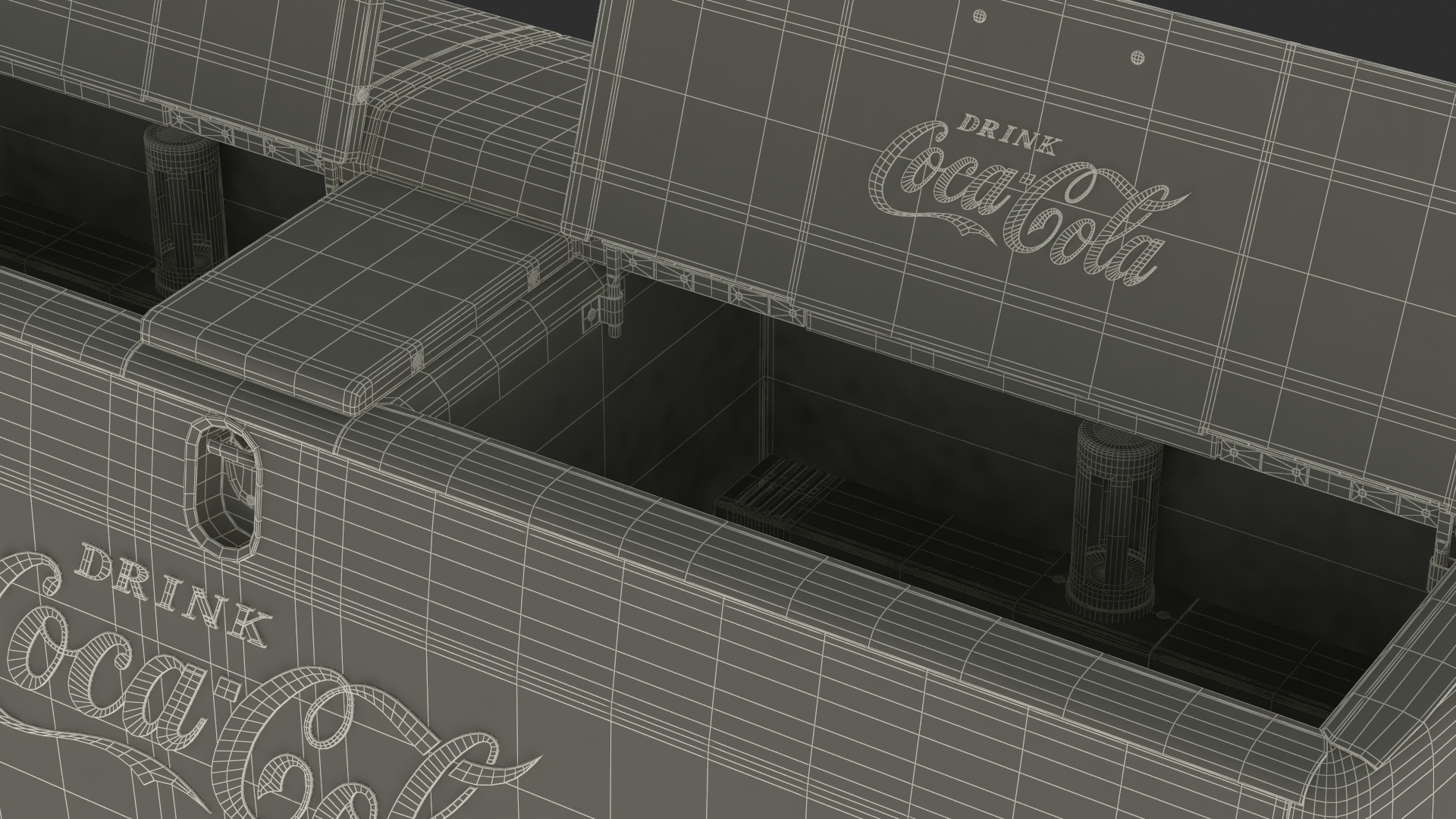 3D Double Cooler Coca Cola model