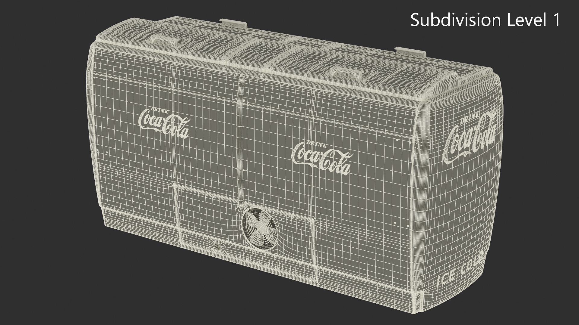 3D Double Cooler Coca Cola model