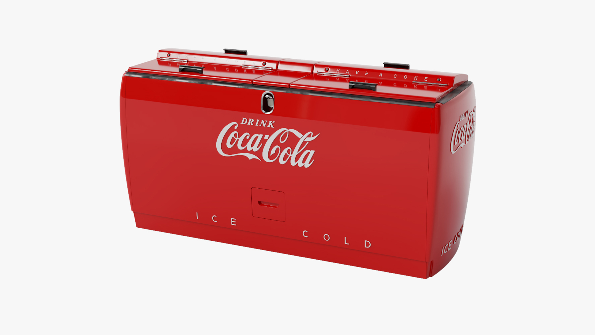 3D Double Cooler Coca Cola model
