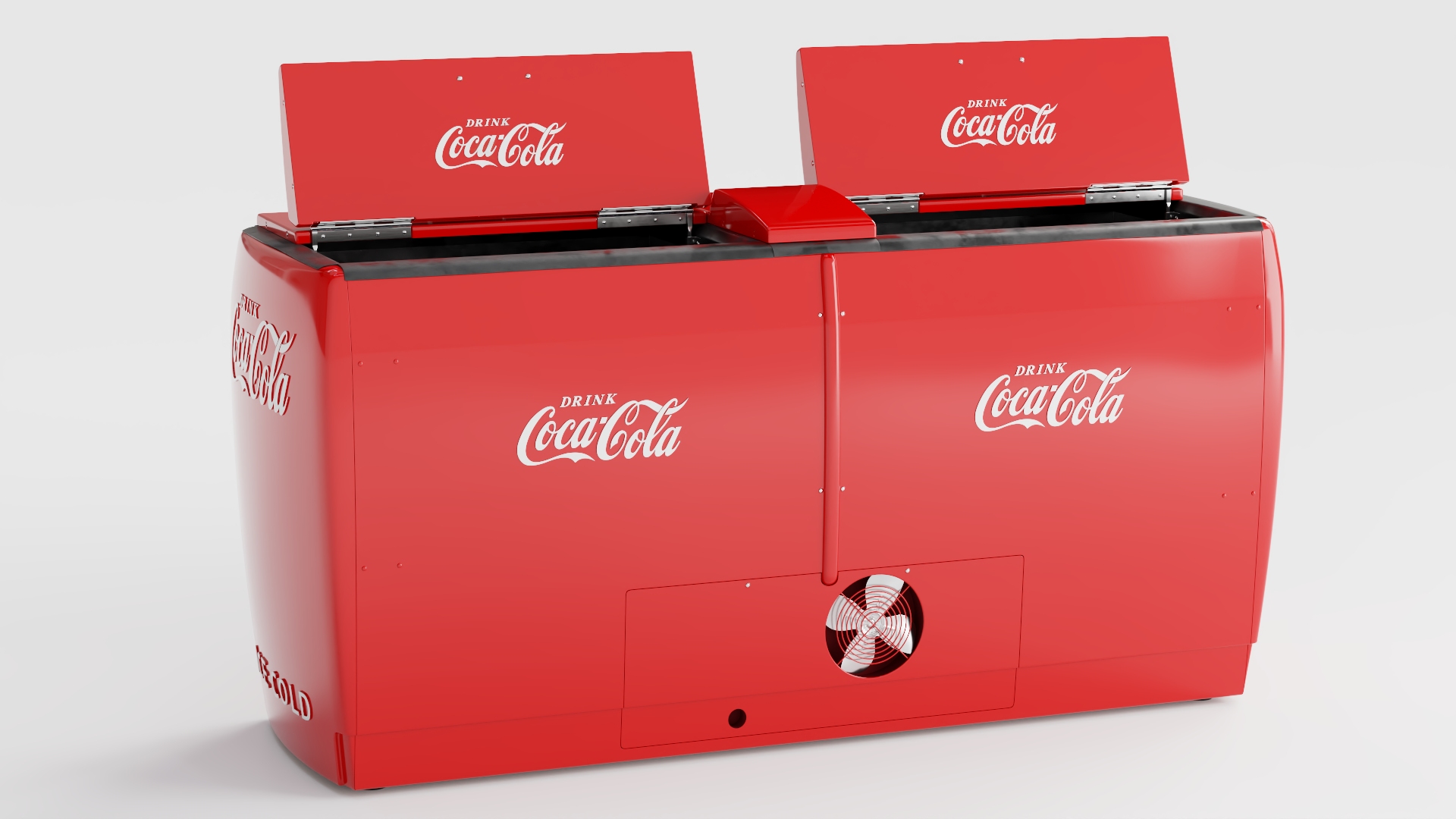 3D Double Cooler Coca Cola model