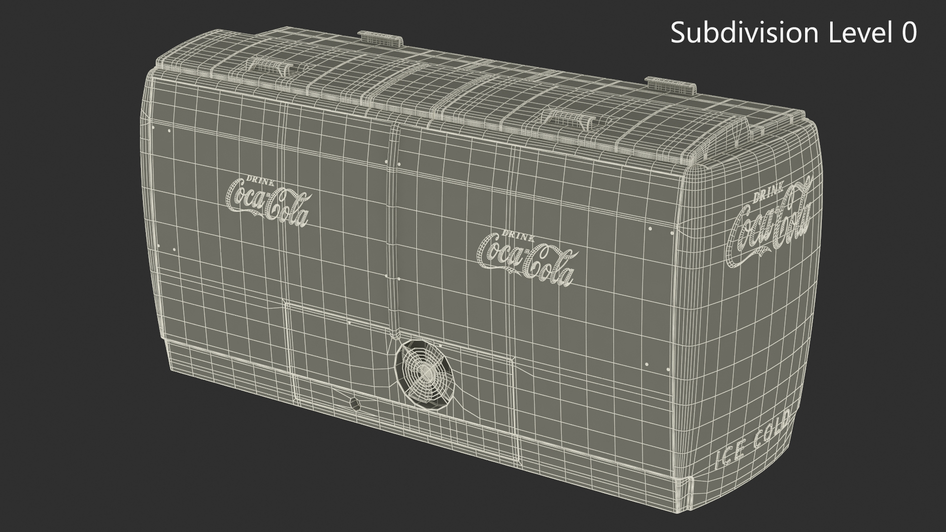 3D Double Cooler Coca Cola model