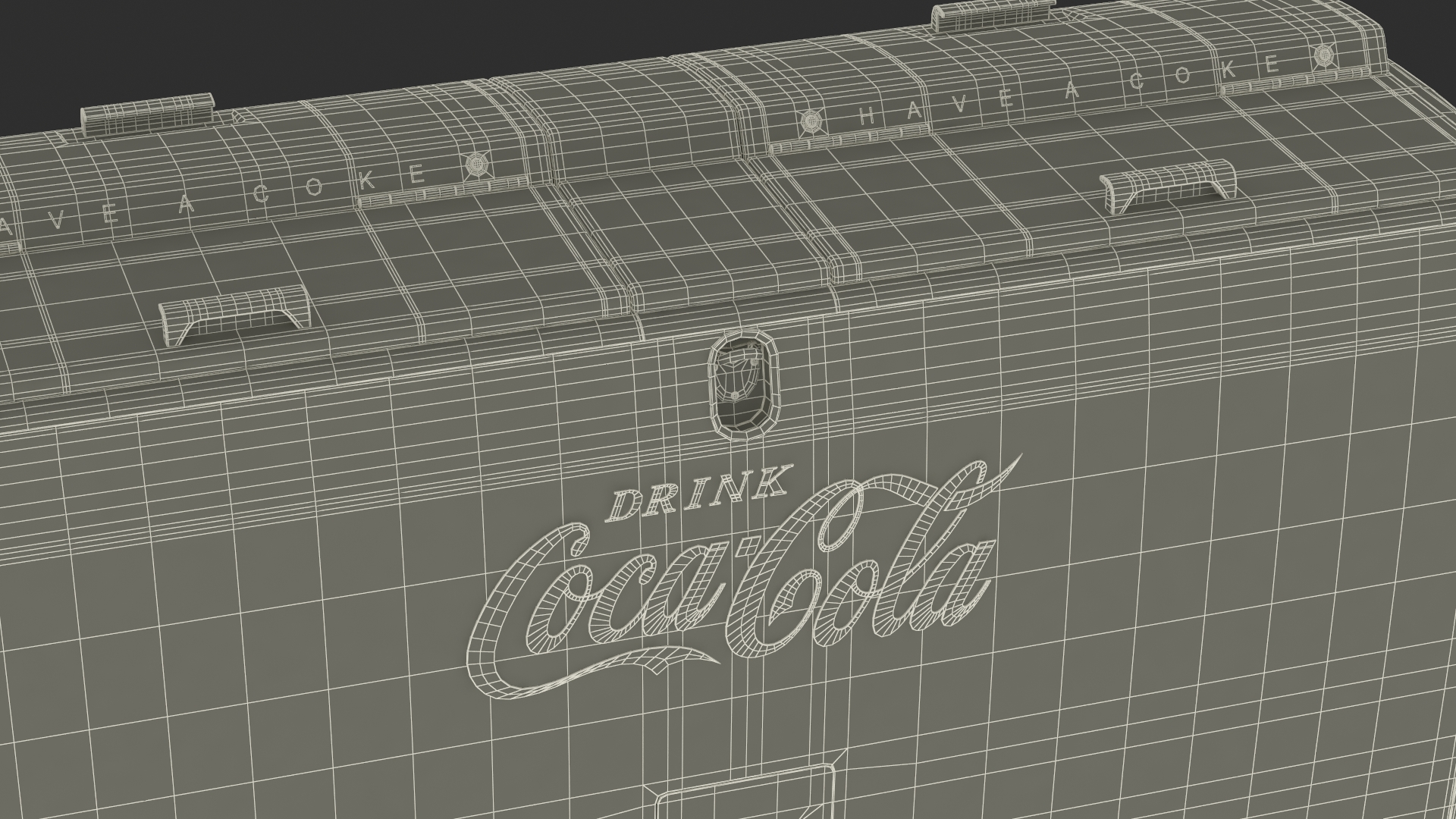 3D Double Cooler Coca Cola model