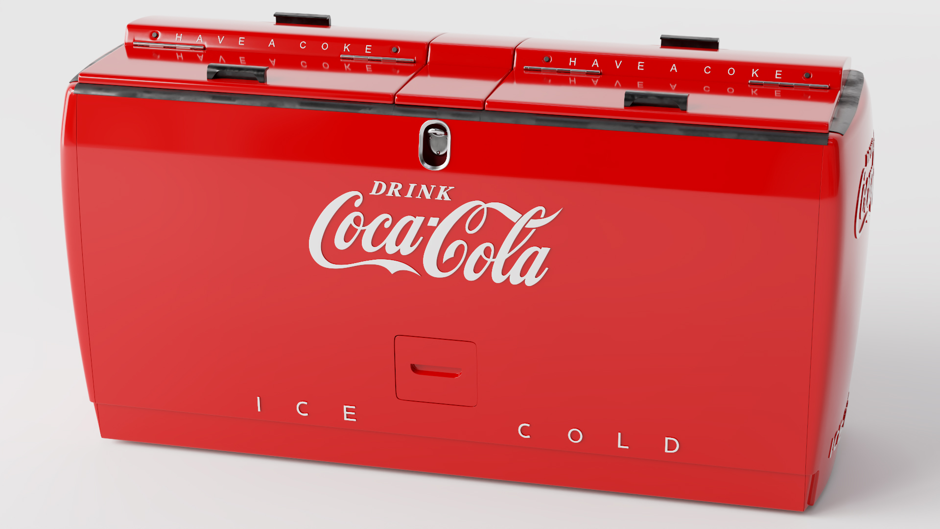 3D Double Cooler Coca Cola model