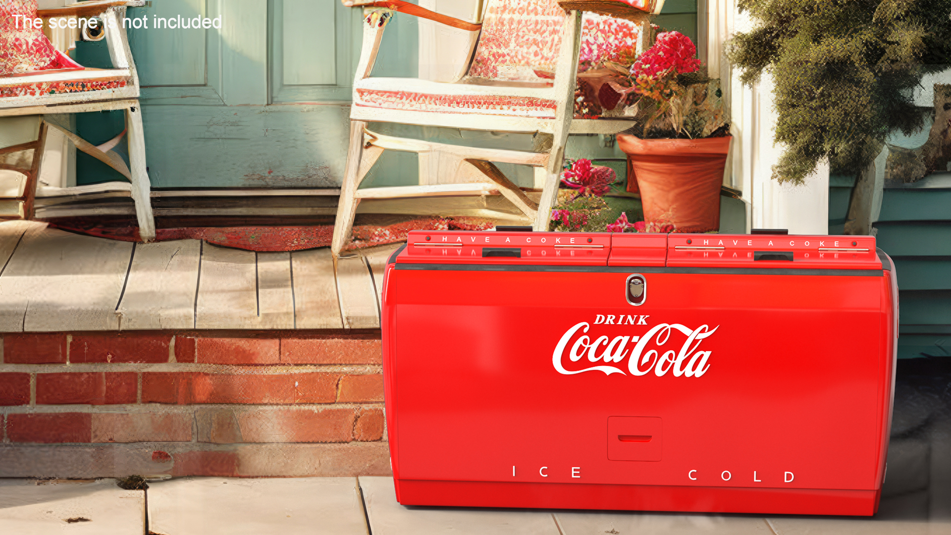 3D Double Cooler Coca Cola model