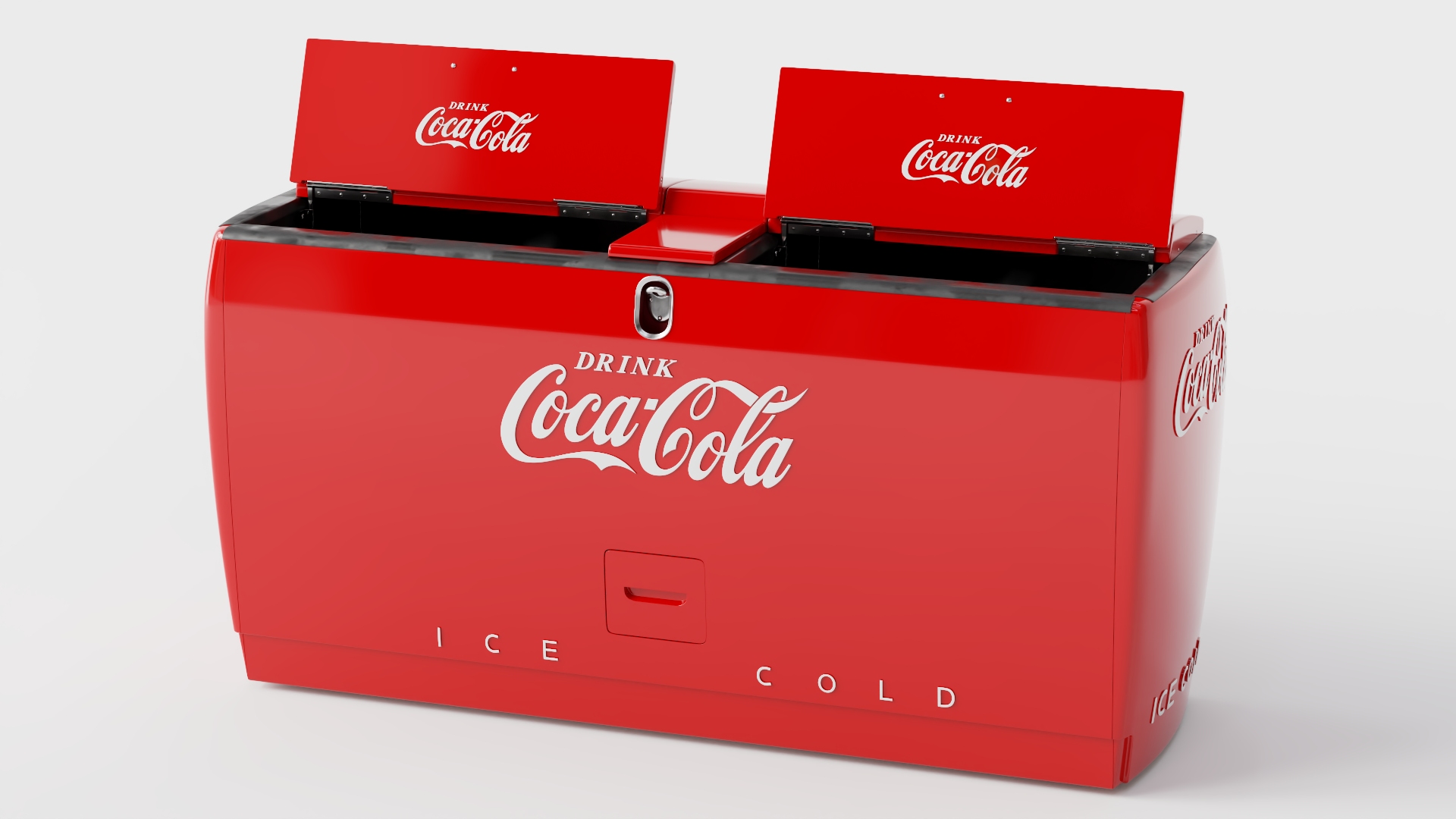 3D Double Cooler Coca Cola model