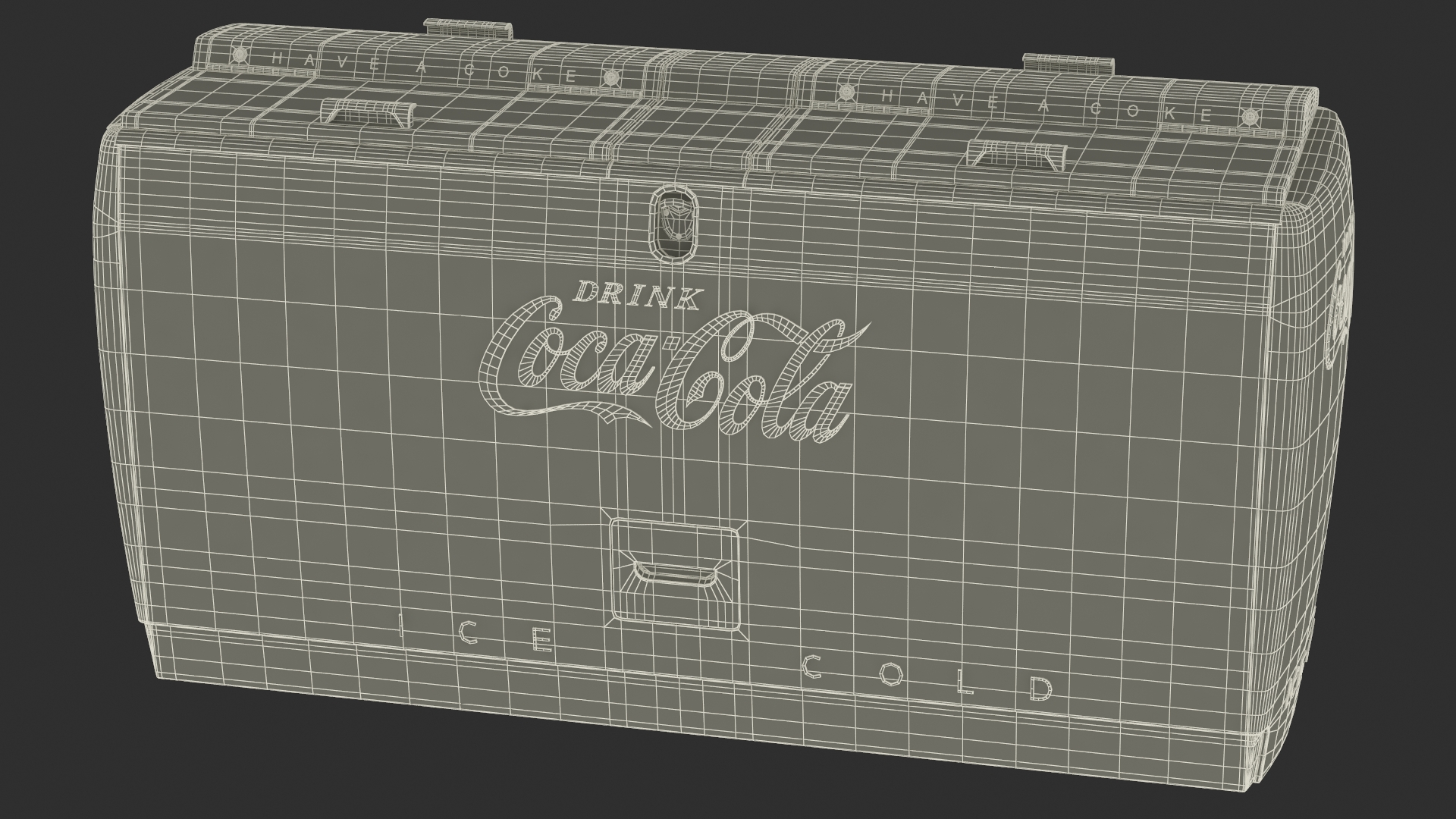 3D Double Cooler Coca Cola model