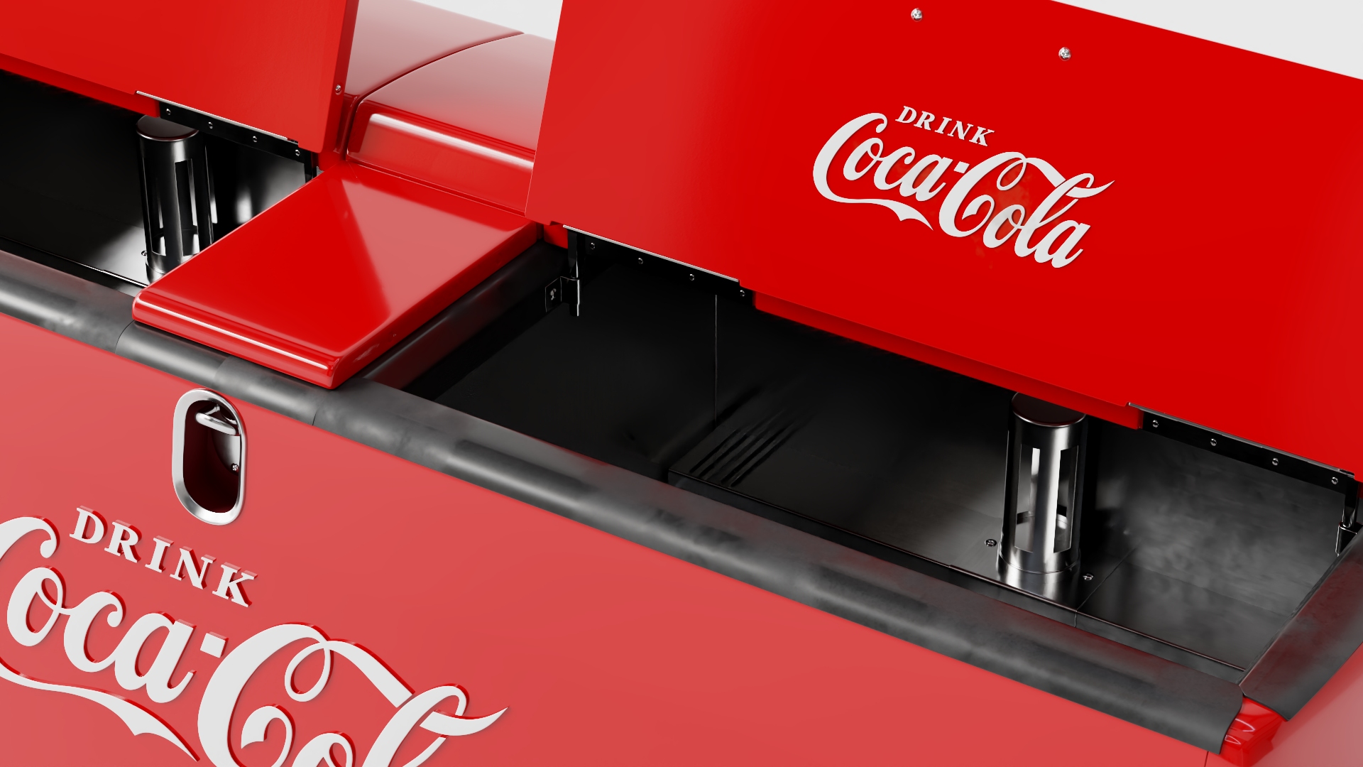 3D Double Cooler Coca Cola model