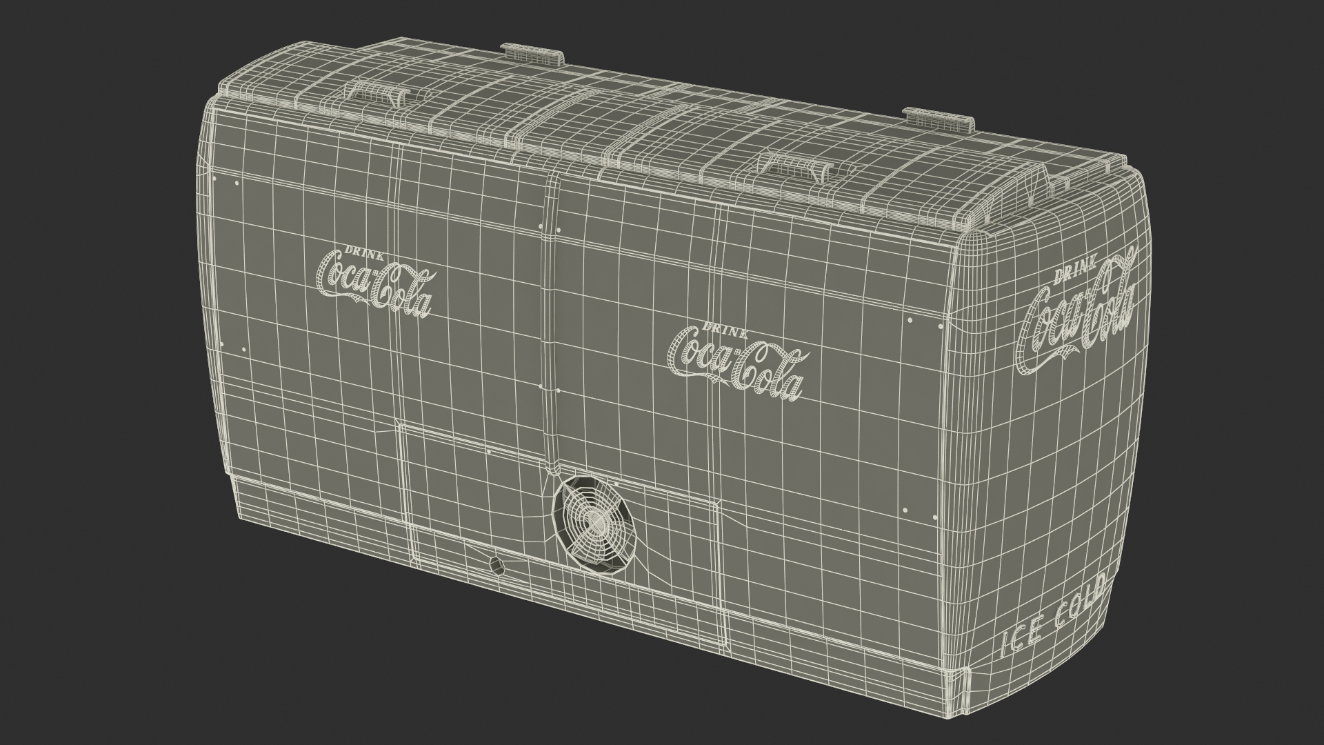 3D Double Cooler Coca Cola model