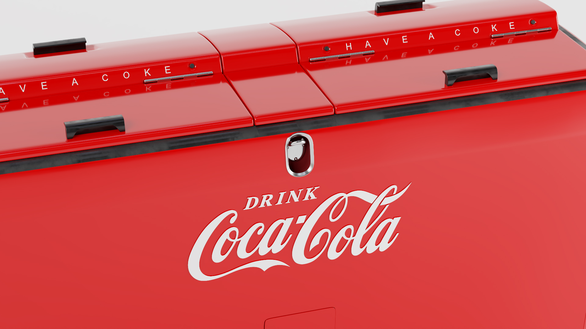 3D Double Cooler Coca Cola model