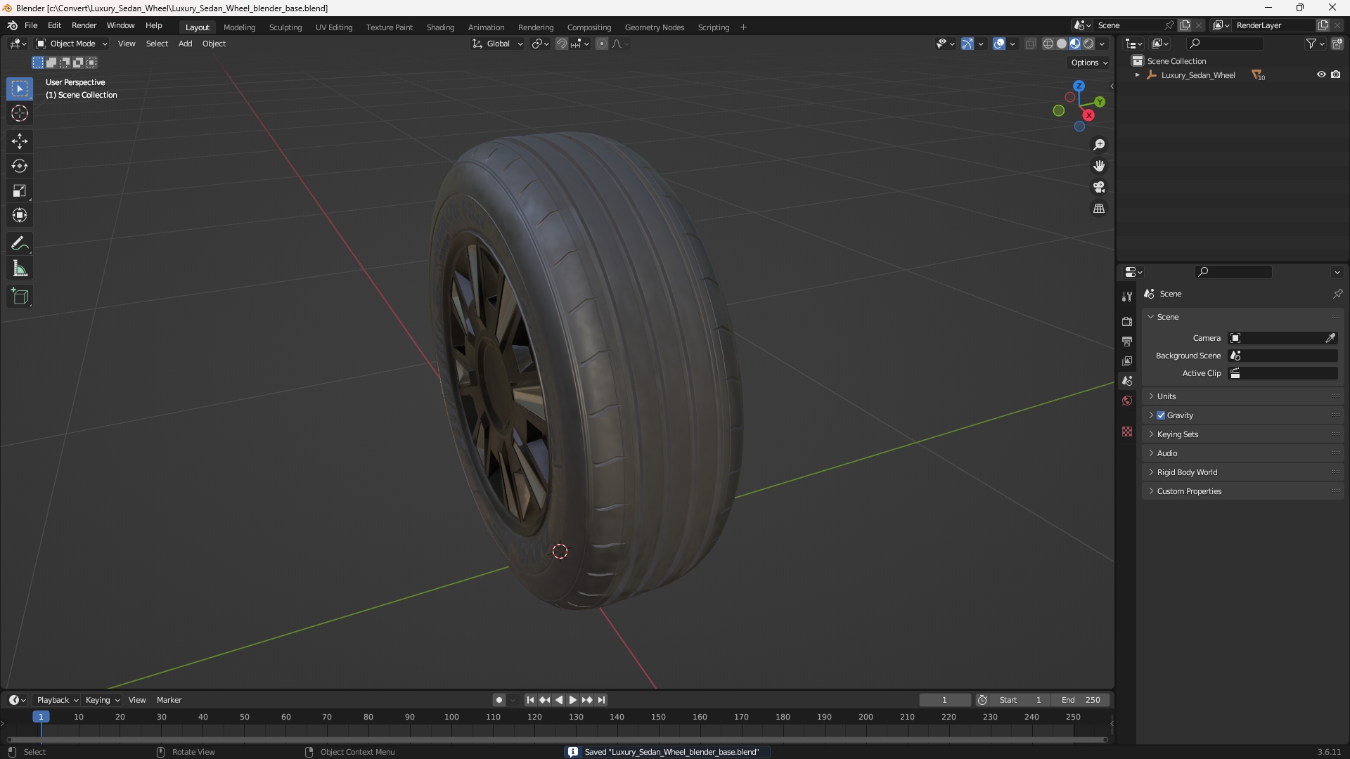 Luxury Sedan Wheel - view 10