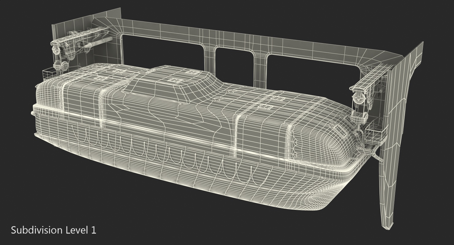 3D model Rescue Lifeboat