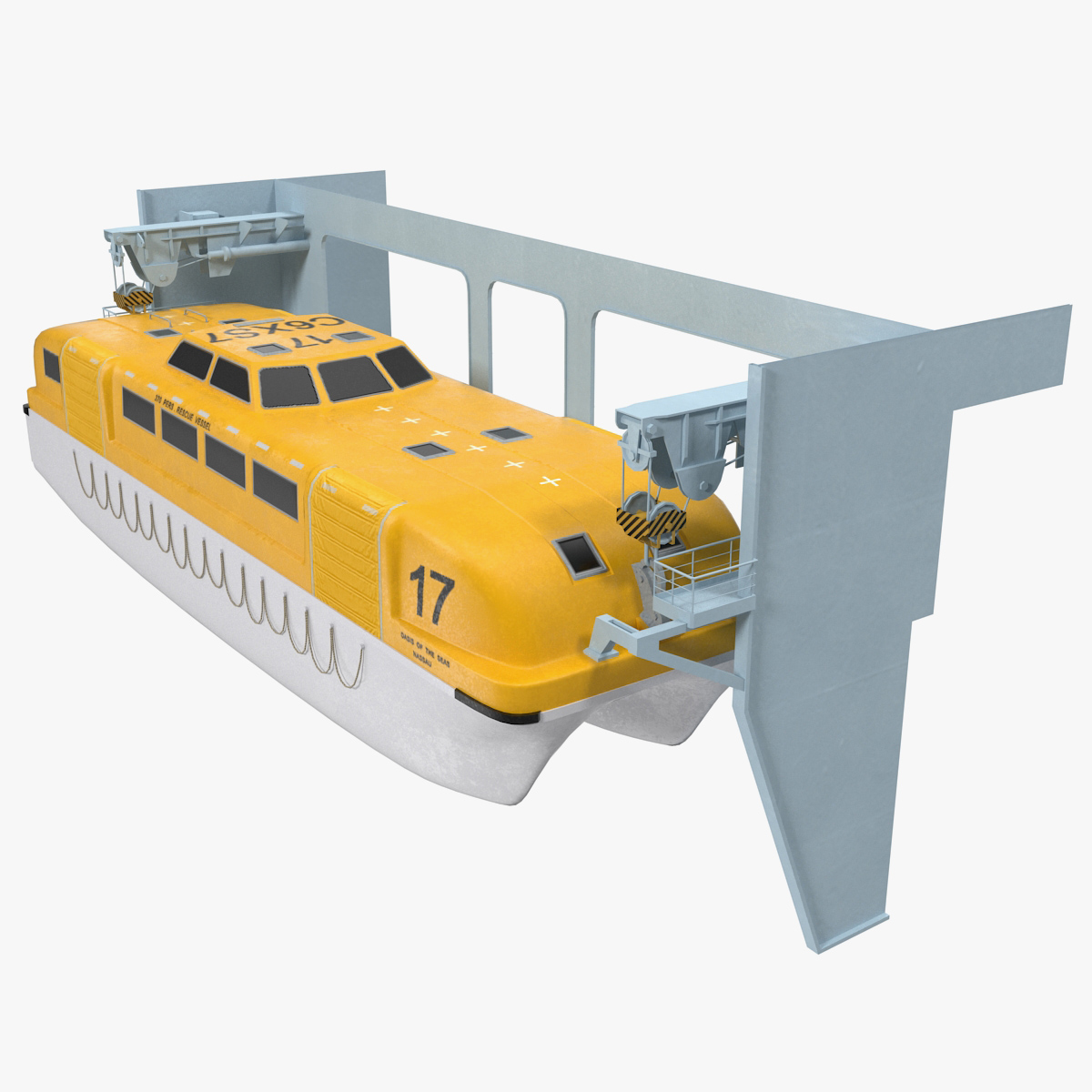 Rescue Lifeboat 3D Model