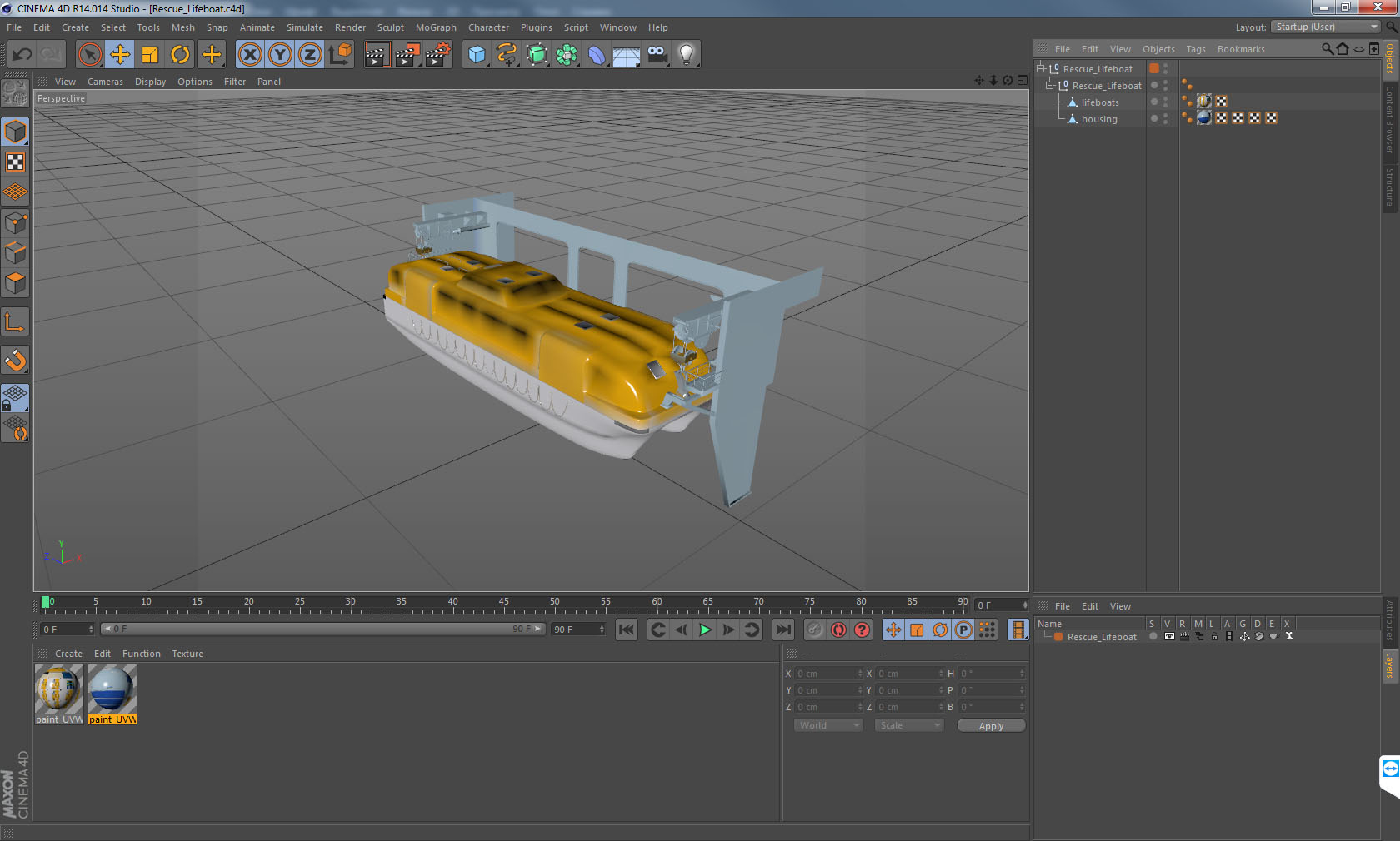3D model Rescue Lifeboat