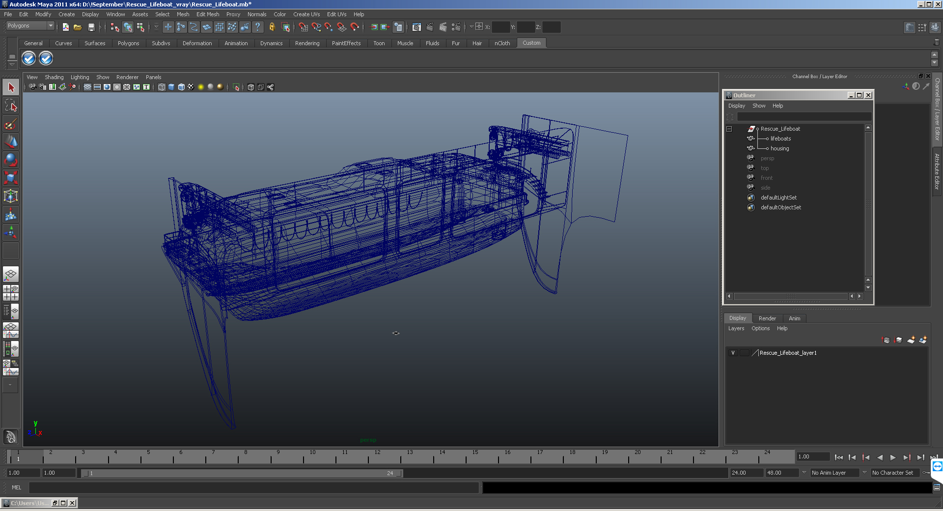 3D model Rescue Lifeboat
