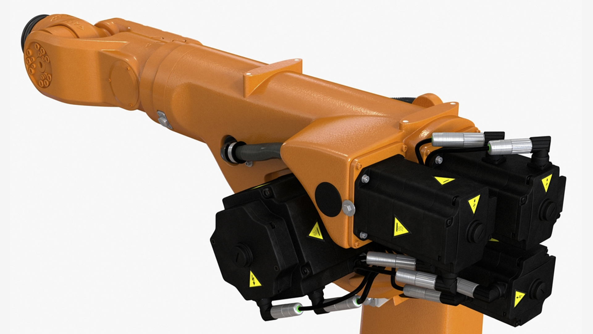 3D Industrial Robot Arm Kuka KR 60-4 on Stand Rigged for Maya model