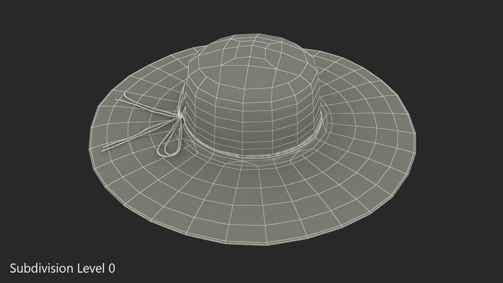 Women Foldable Beach Cap 3D model