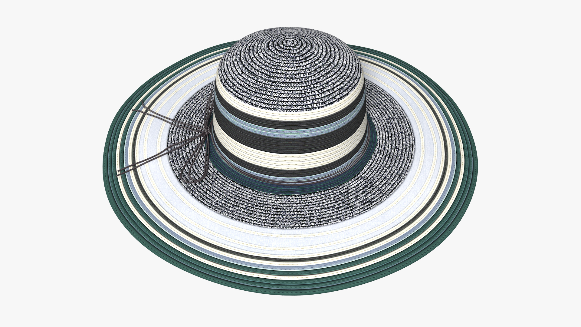 Women Foldable Beach Cap 3D model