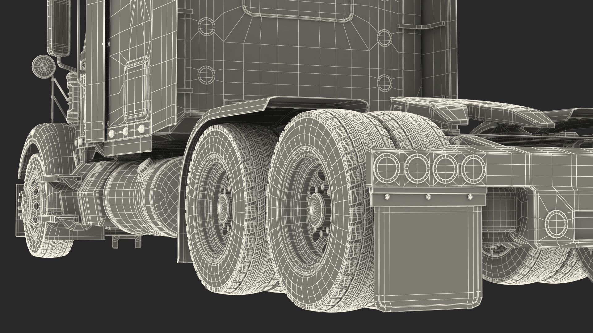 3D model Freightliner 122SD Truck Simple Interior