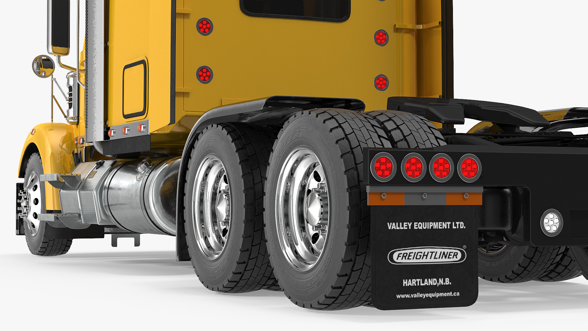 3D model Freightliner 122SD Truck Simple Interior