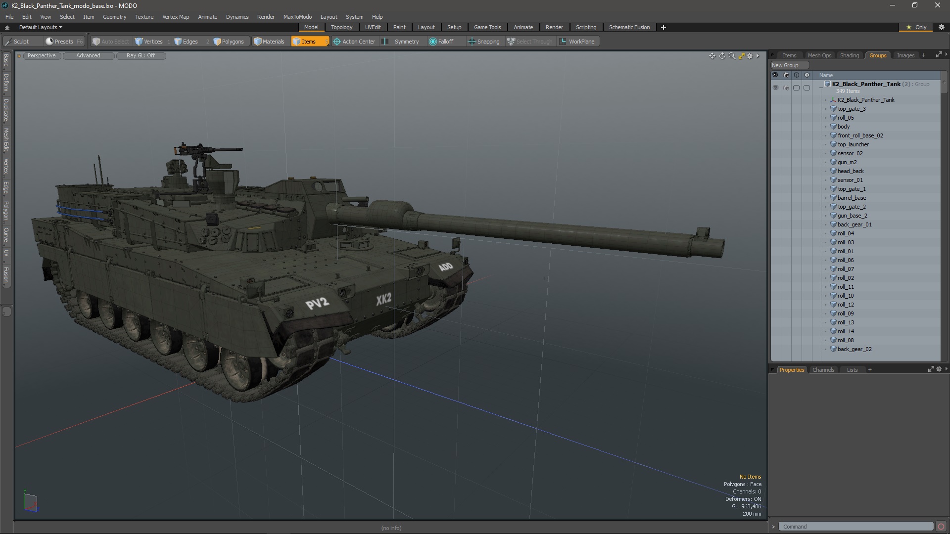 3D K2 Black Panther Tank