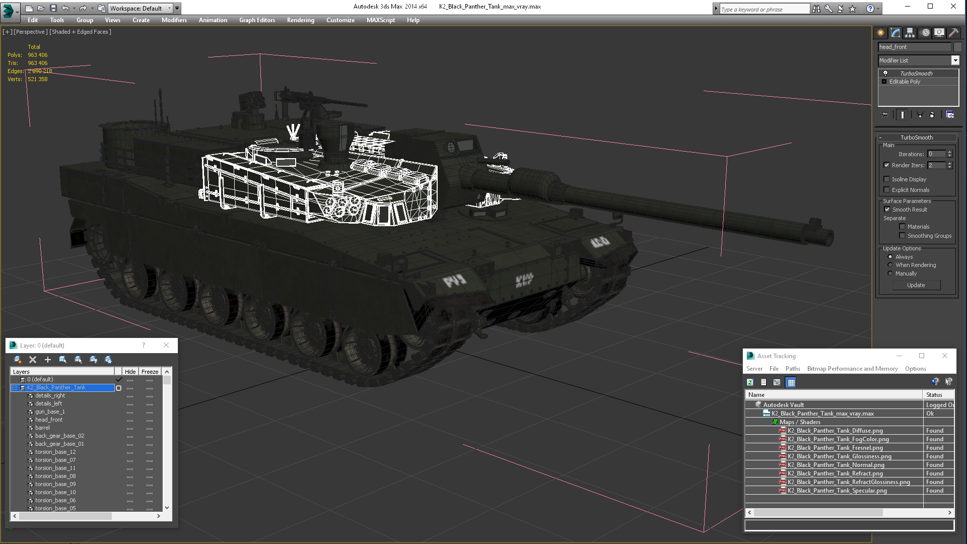 3D K2 Black Panther Tank
